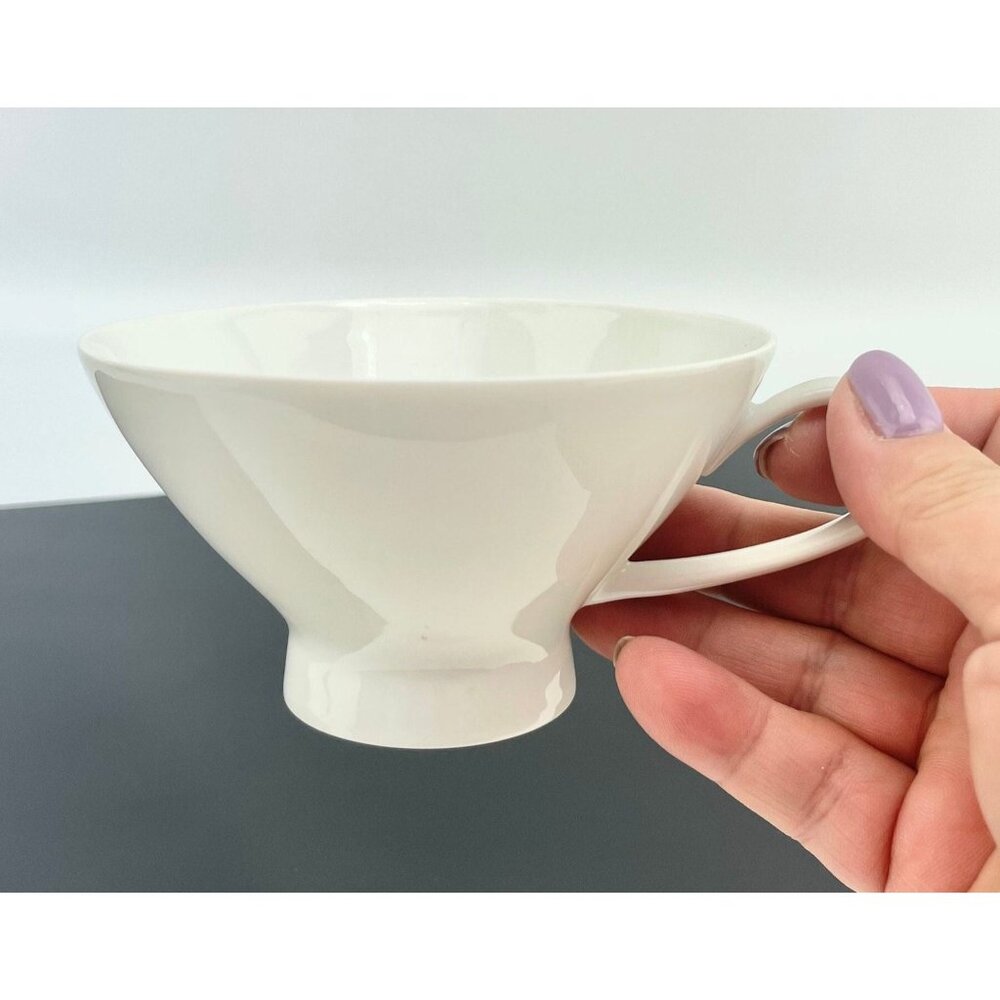 Vintage 90s Rosenthal Studio Line cup, Athenia pattern, white porcelain, for 1